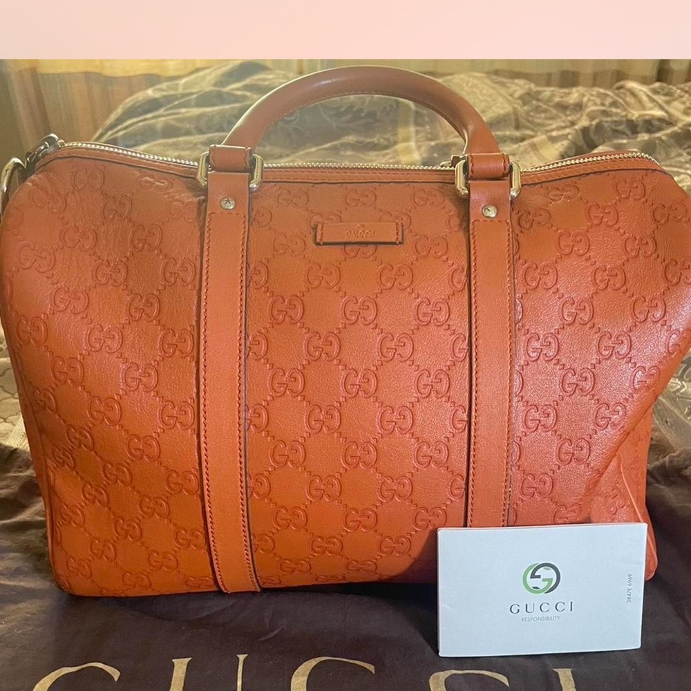 Gucci Vibrant Orange Leather bag